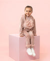 Caramelo Pink Velour Tracksuit Tulle Bow 0314199