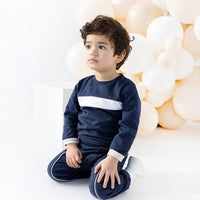 Blues baby Navy Two Piece Jogger Set