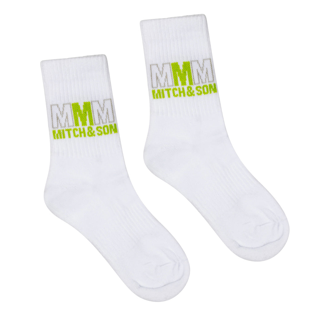 Mitch And Son WEST Bright White Sports Sock MS320
