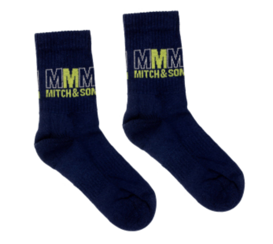Mitch And Son WEST Navy Blue Sports Sock MS24320