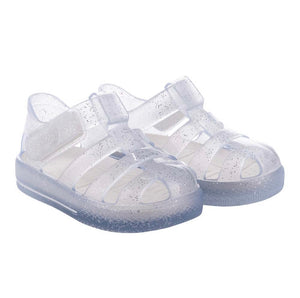 Igor Clear Glitter Velcro Jelly Sandal S10265-049 PRE ORDER