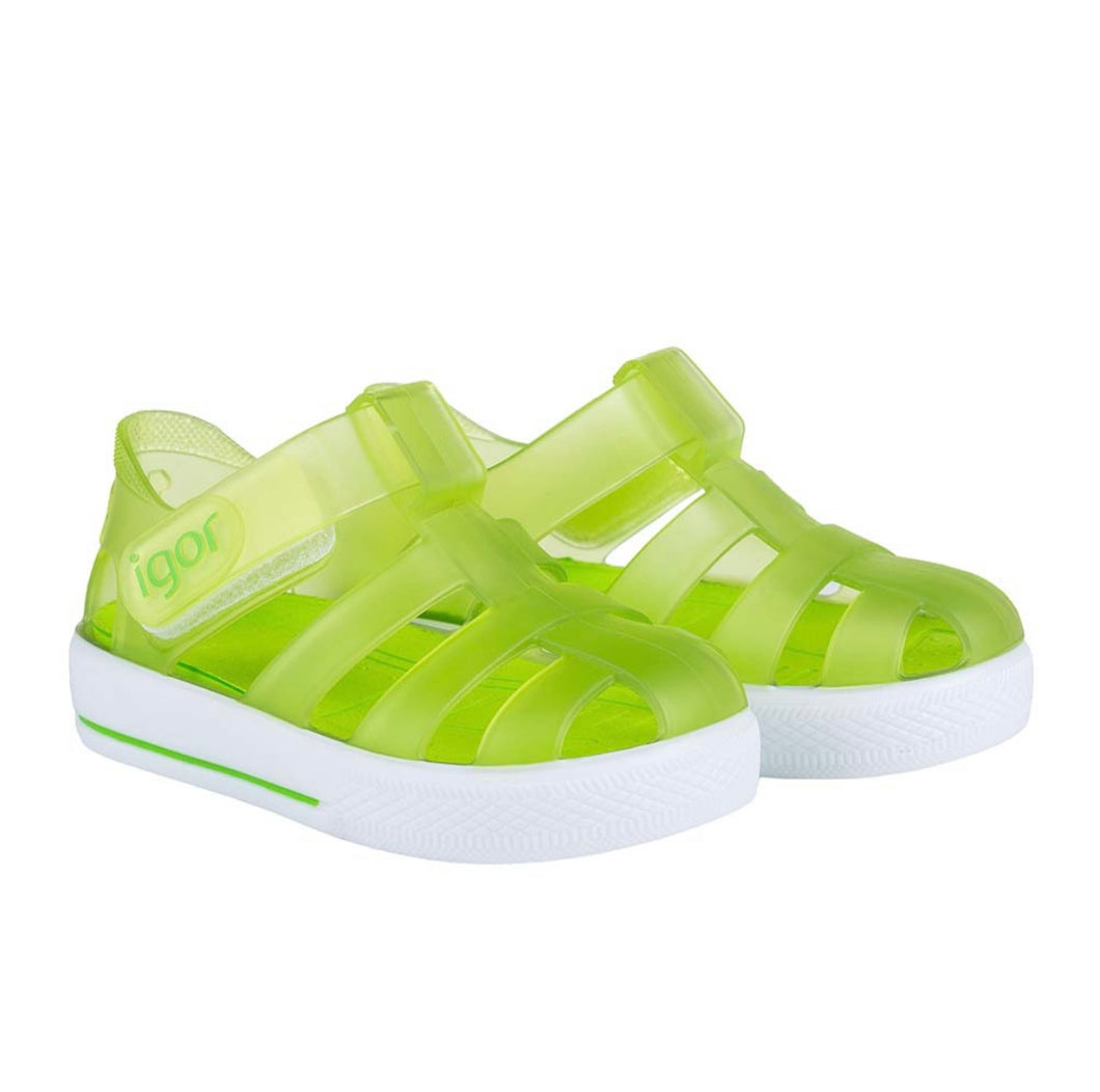 Igor Lime Green Velcro Jelly Sandal S10171-024 PRE ORDER