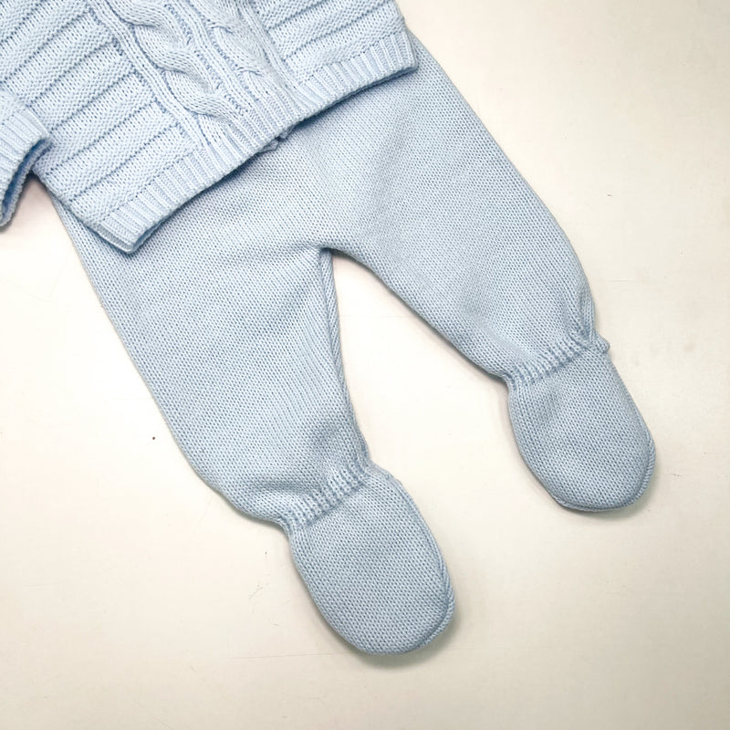 Sardon Baby Blue Knitted Jumper And Pants Set 024MC195