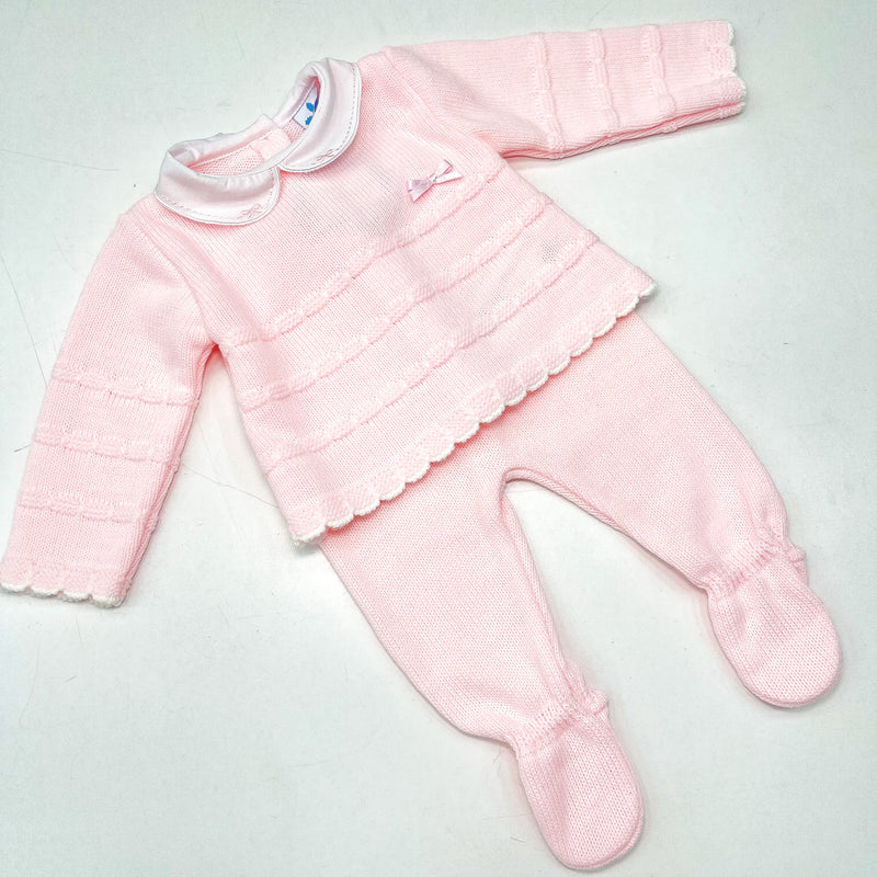 Sardon Pink Knitted Jumper And Pants Set 024MC198