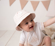 Load image into Gallery viewer, Mitch And Son SAWYER Sand Gingham Hat MS24011
