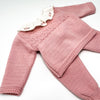 Sardon Dusky Pink Knitted Jumper And Pants Set 024MC187