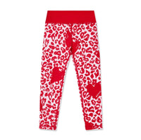 Bonini SPRINT Red Leopard Print Sport Legging BNA209