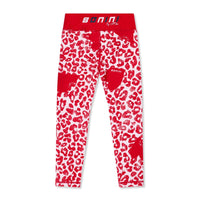 Bonini SPRINT Red Leopard Print Sport Legging BNA209