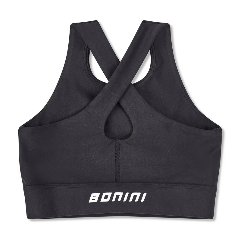 Bonini ASPIRE Black Crop Sports Top BNC004