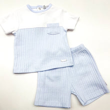 Load image into Gallery viewer, Blues baby Boys Blue Cable Short Set BB1269
