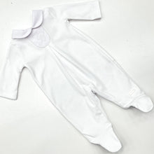 Load image into Gallery viewer, Blues Baby White Cotton All in One With Embroidery BB0037
