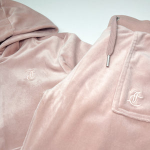 Juicy Couture Rose Pink Wide Leg Zip Up Tracksuit