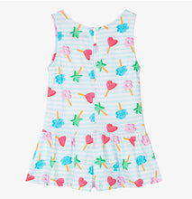 Load image into Gallery viewer, Agatha Blue Printed Heart Playsuit
