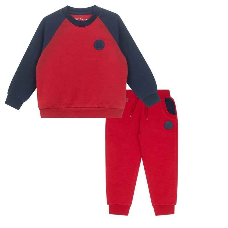 Mitch & Son BRIAN Red Raglan Tracksuit MS24507