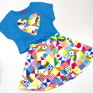 Agatha Ruiz Blue Multi Colour skirt set