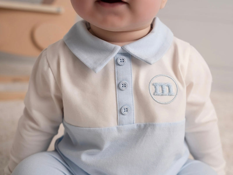 Mitch & Son DONNY Pale Blue Polo Soft Set MS24704