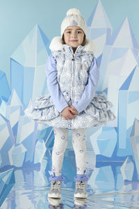 ADee PENNY Snow White Diamond Print Gilet W241301