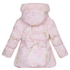 ADee STELLA Pink Faux Fur Hooded Teddy Print Jacket W243207