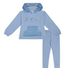 ADee PEACHES Iced Blue Faux Fur Detail Hoody Set W241503