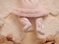 Little A GLADYS Baby Pink Diamanté Bear Tights LA24317