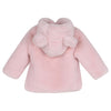 Little A GABRIELLA Baby Pink Faux Fur Hooded Jacket LA24304