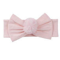 Little A GABY Baby Pink Faux Fur Bow Headband LA24315