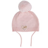 Little A GLYNNE Baby Pink Bear Knitted Pom Pom Hat LA24316