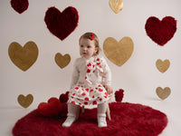 Little A HANNAH Snow White Heart Print Bow Dress LA24417