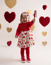 Little A HARLOW Red Heart Print Dress LA24407