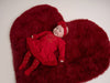 Little A HARMONY Red Heart Faux Fur Dress LA24406