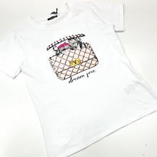 Load image into Gallery viewer, Fun Fun White Bag Motif T-shirt FNJTS17122
