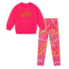 Oilily Harvey Pink Sweater And Peppy Printed Leggings YF24GHJ204 YF24GPA284