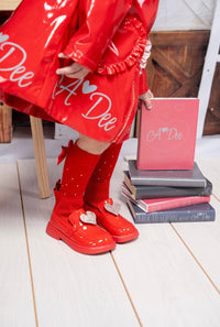 Adee MARY JANE Red Sock Wellie W246103