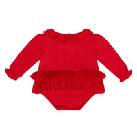 Little A HARLEY Red Tulle Frill Romper LA24411