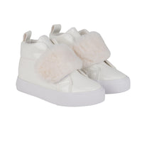 Little A FUREVER Snow White Faux Fur Strap High Top LA24511