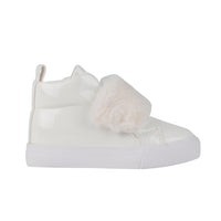 Little A FUREVER Snow White Faux Fur Strap High Top LA24511