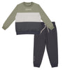 Mitch & Son CHARLIE Dark Grey Cut N Sew Tracksuit MS24606