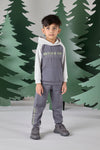 Mitch & Son CRAIG Dark Grey Raglan Hoodie Tracksuit MS24607