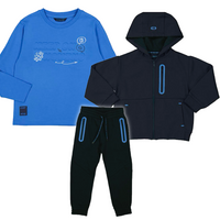 Mayoral Blue Black Zip Up Tracksuit & T-Shirt Set 4477