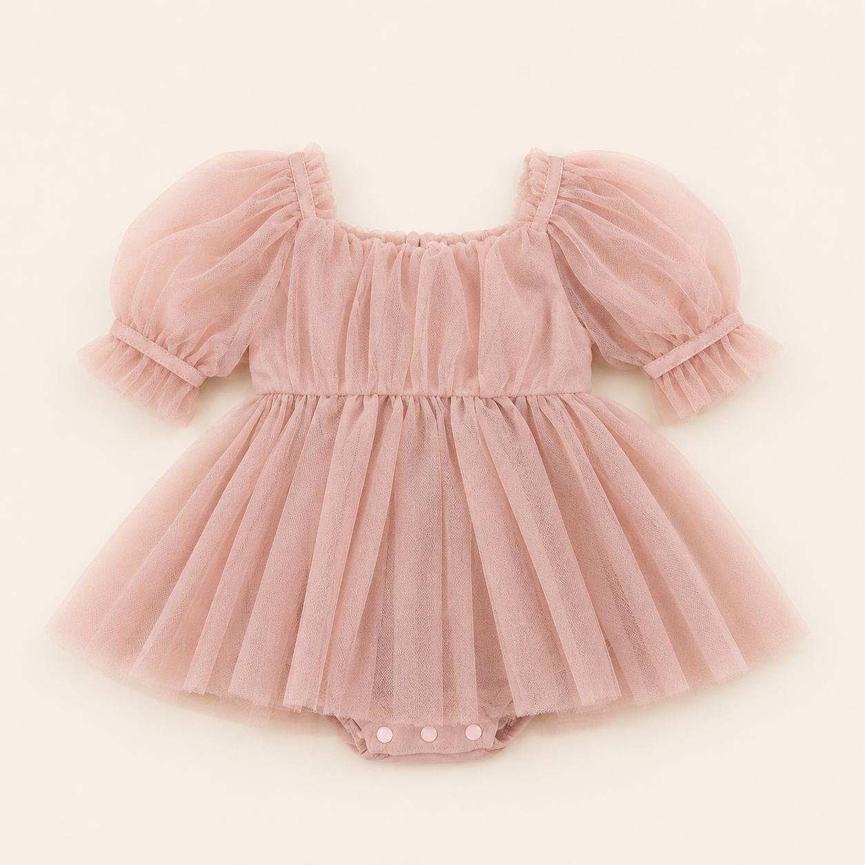 Blush Puff Sleeve Romper