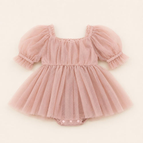 Blush Puff Sleeve Romper