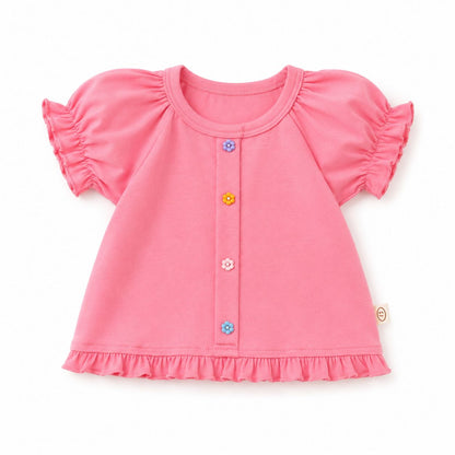 Flower Button Tee