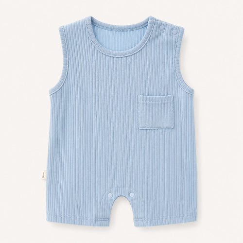 Ribbed Pocket Romper