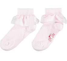 Load image into Gallery viewer, Pink Frill ankle sock Ellis  S221903
