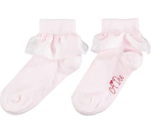 Pink Frill ankle sock Ellis  S221903