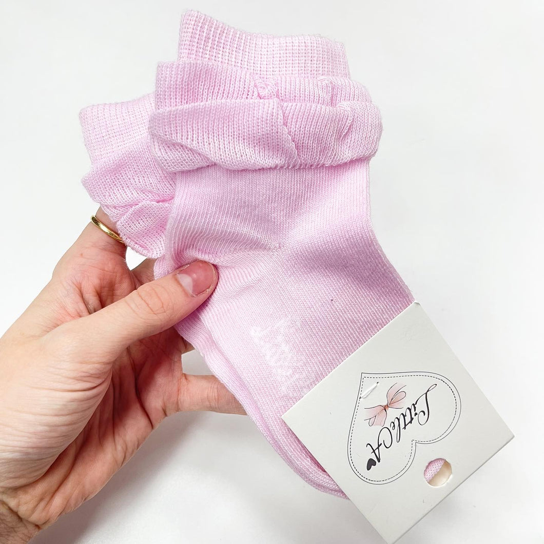 Little A AMBER pink Frill socks