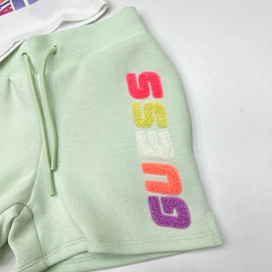 Guess Mint And White Shorts Set
