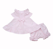 Load image into Gallery viewer, Little A GILL Pale Pink Check Bloomer Set LA23110
