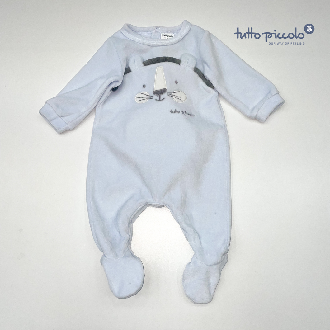 Tutto piccolo blue baby grow with lion motif  2090W21