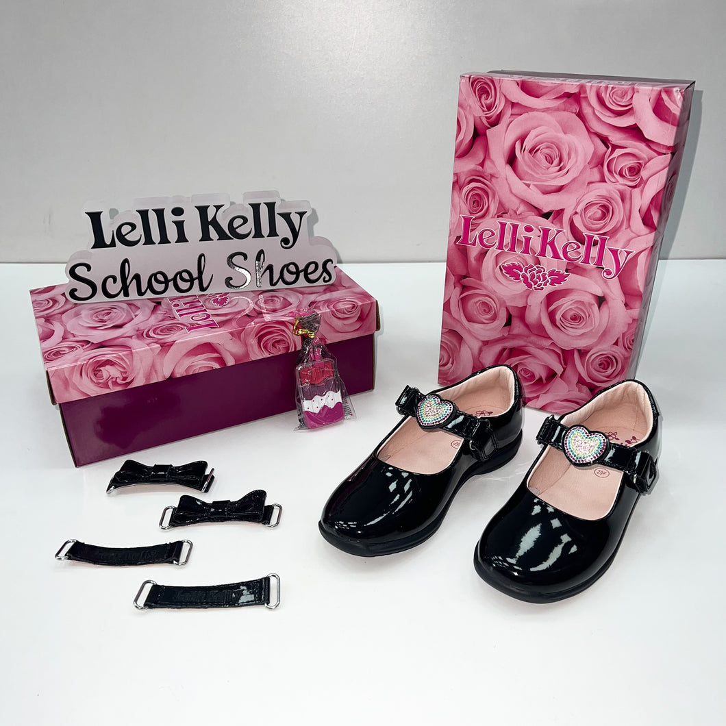 LELLI KELLY 'VALENTINA' Black Patent Leather School Shoe